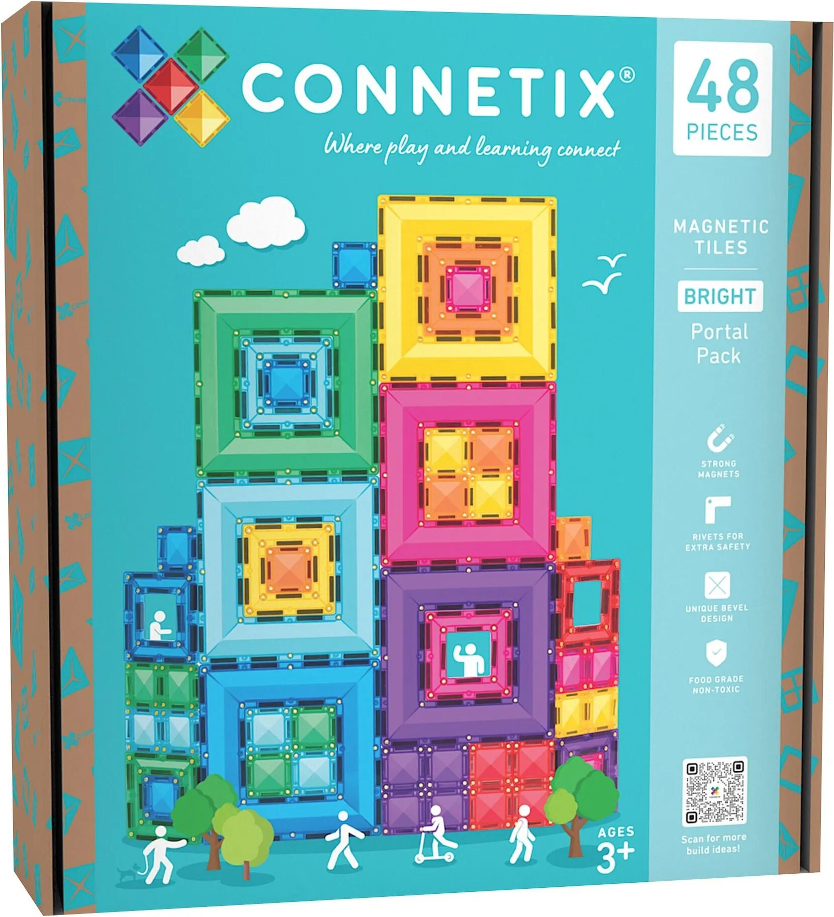 Connetix Bright Portal pack - 48 pièces Rainbow taille unique