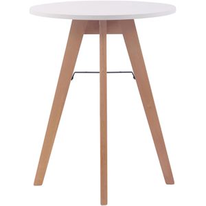 CLP Esstisch Viktor, 202604902, weiß / buche, 60 x 75cm, rund