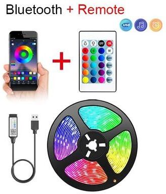 Uplift Essentials Bluetooth RGB LED Strip Light USB Powered Flexible Tape 3m bluetooth Ir