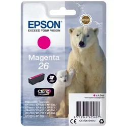 Epson Original 26 Eisbär Druckerpatrone magenta 300 Seiten 4,5ml (C13T26134012)