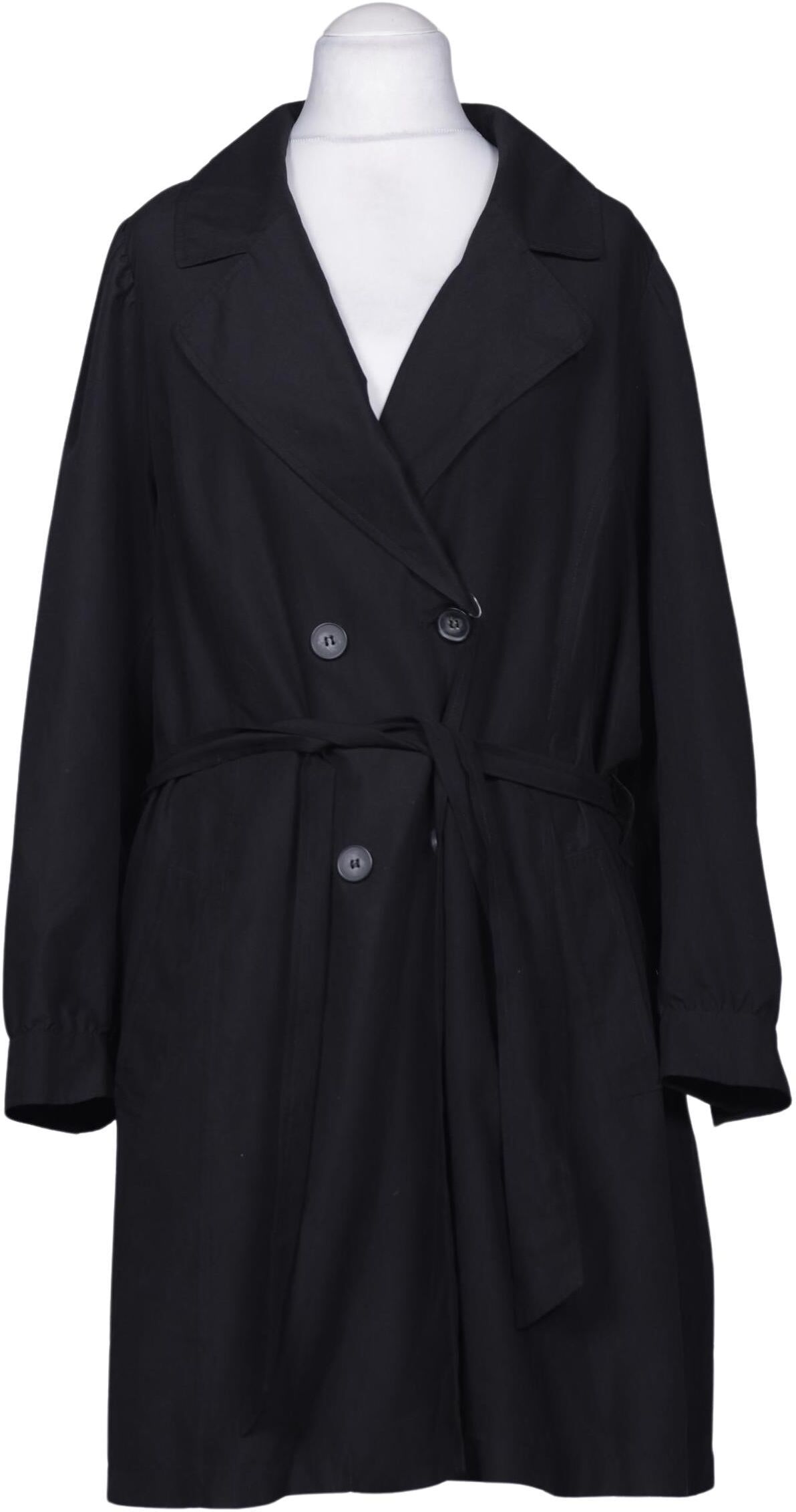 Zizzi Damen Mantel, Schwarz, Gr. L, Synthetik - Second Hand