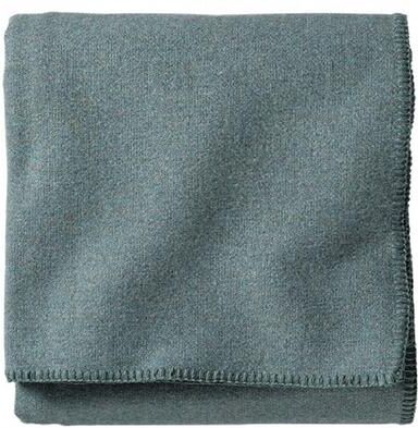 Pendleton Eco-wise Washable Solid Shale Blue Blanket