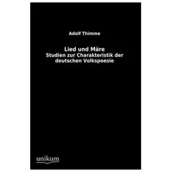 Lied und Märe, Fachbücher von Adolf Thimme