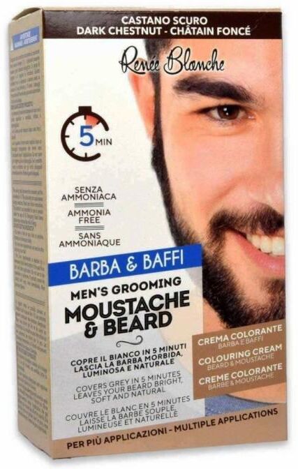 RENEE BLANCHE R.B. CREMA COLORANTE BARBA E BAFFI CASTANO SCURO
