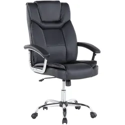 BÜROSTUHL Kunstleder Schwarz Advance