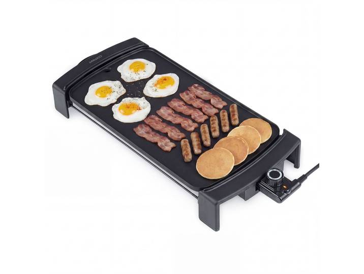 Elektrische Grillplaat Tafelgrill met Antiaanbaklaag Geïntegreerde Thermostaat Teppanyaki Grill 54,5 × 25 × 8,2 cm