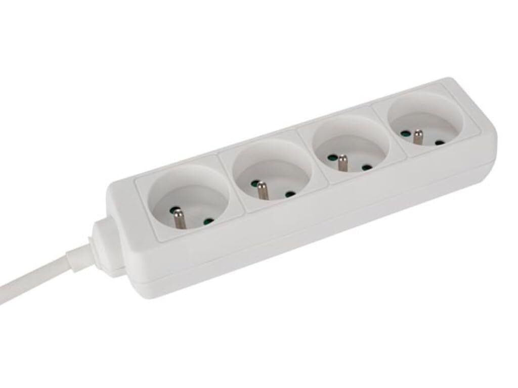 Perel EB4WN-5 verlengsnoer, 5 meter, type E, IP20, polypropyleen