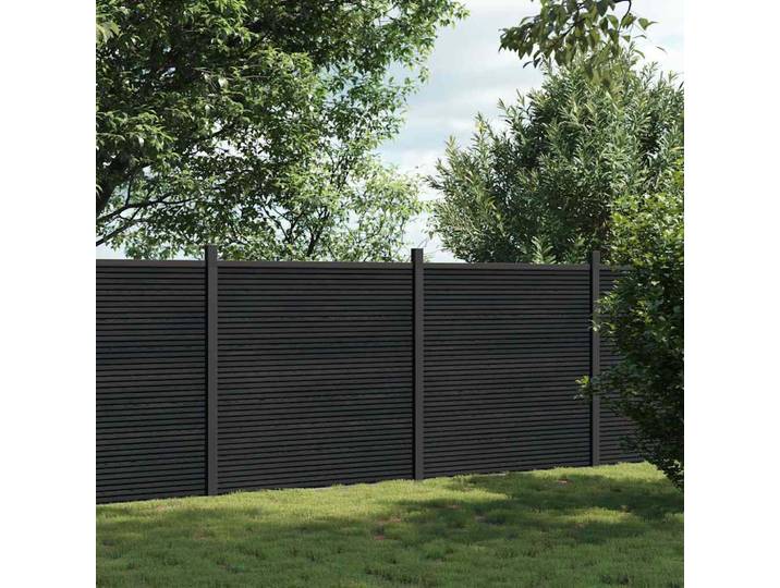 vidaXL Zaunelement Grau 353x186 cm WPC