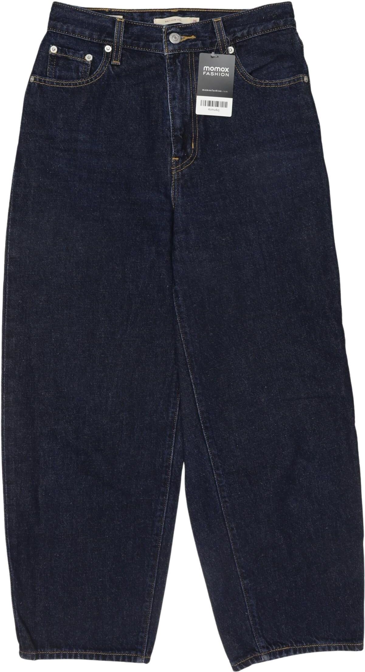 Levis Damen Jeans, Marineblau, Gr. W26, Hanf / Baumwolle - Second Hand
