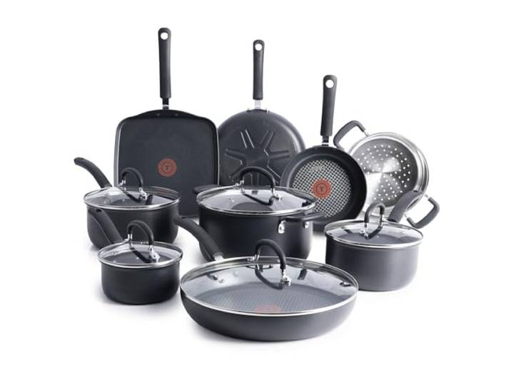 T-fal E765SEFA Kochgeschirr HA Titanium Antihaftbeschichtung 14-Piece schwarz