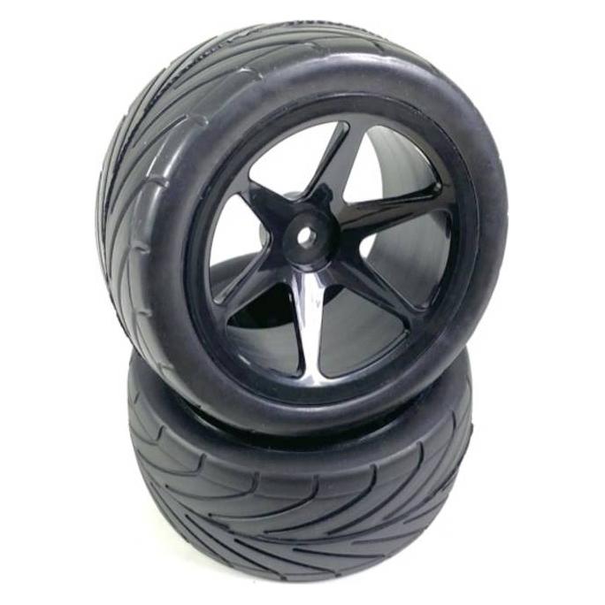 Absima 1:10 Buggy Räderset 6 Speichen/Street hinten schwarz (2) (2500019)