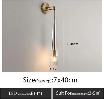 Inspire Curations Nordic Crystal Copper Wall Sconce b Style Crystal 6 10w warm White (2700 3500k)