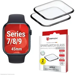 DISPLEX Unzerbrechliches Full Cover Smartwatch Glass für Apple Watch 9/8/7 (45mm)