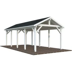 Palmako Carport Robert 23,1 m2 - weiß lackiert