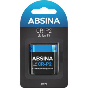 Absina Batterien Lithium, 6V, 10 Jahre lagerfähig, CR-P2 / 5024LC, 1 Stück