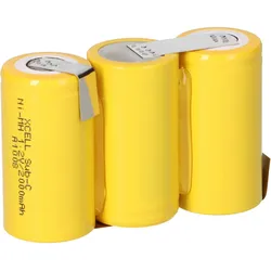 3er Reihe Akku Sub-C 2000mAh 3,6V NiMH mit Lötfahne schräg