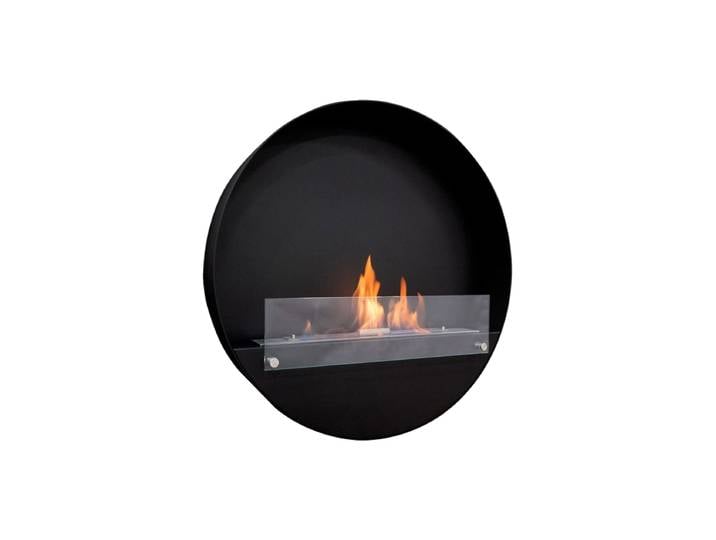 Design Bioethanol Wandkamin „Delaware“, Schwarz, ø 80 cm CACHFIRES