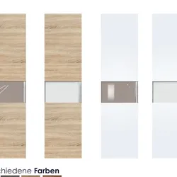 ArteM »multimatch« Drehtürenschrank Türe mittig Glas 236 cm Eiche HN / Glas Steingrau