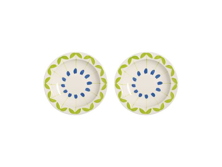 & klevering - Assiette creuse Folk - Bleu - Porcelaine