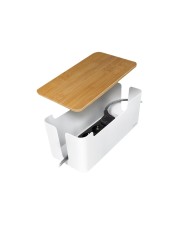 LogiLink Logitech Kabelbox mit Bambus-Deckel Schwarz (KAB0075)