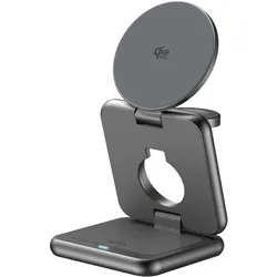 Nevox 3-IN-1 Wireless Charger QI2 (25 W), Wireless Charger, Grau