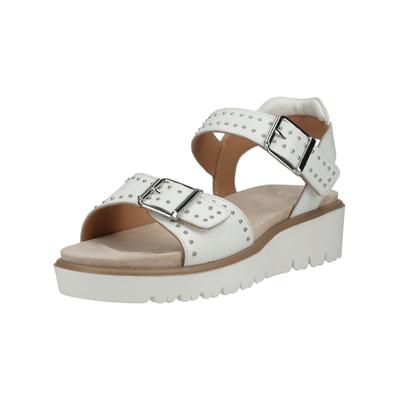 Riemchensandale ARA "Ara Sandalen Glattleder", Damen, Gr. 40, weiß, Glattleder, Schuhe Riemchensandale