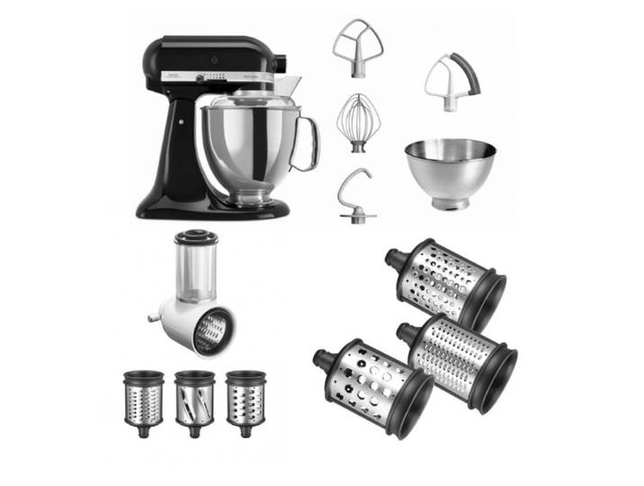 KitchenAid Küchenmaschine KitchenAid 5KSM175PS mit Gemüseschneider und 3 Zusatztrommeln