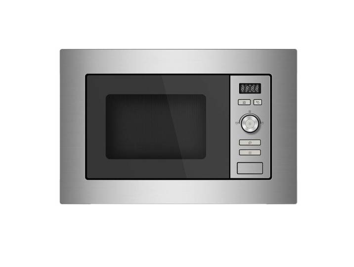 Nabo Einbaumikrowelle, Edelstahlfarben, 59.4x38.2x33 cm, Grillfunktion, Auftaufunktion nach Gewicht oder Zeit, elektronisches Bedienfeld, Auftaufunktion, digitaler Timer, Timerfunktion, Küchen, Küchenelektrogeräte, Mikrowellen