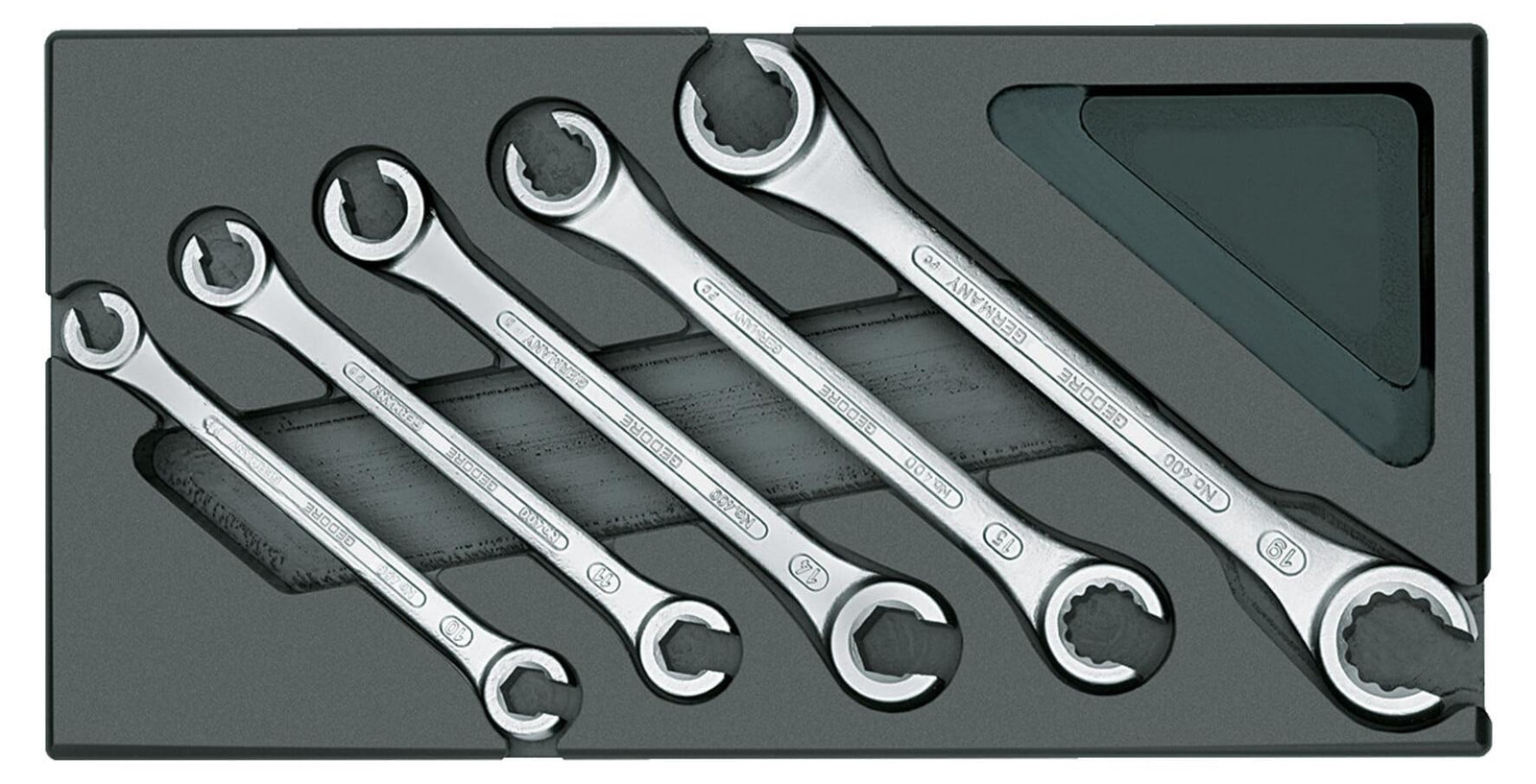 Gedore Doppelringschlüssel-set met open uiteinden, 5-delig