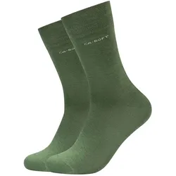 2er Pack camano Soft Crew Socken 7377 - bronze green 43-46