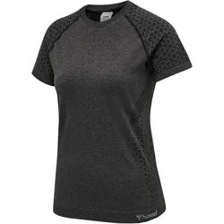 hummel hmlCI Seamless Trainingsshirt Damen black melange XS