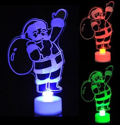 Discount Dollar Deals LED Mini Night Lights Colorful Flashing Snowman Lamp Christmas Ornament For New Years Decor santa Claus