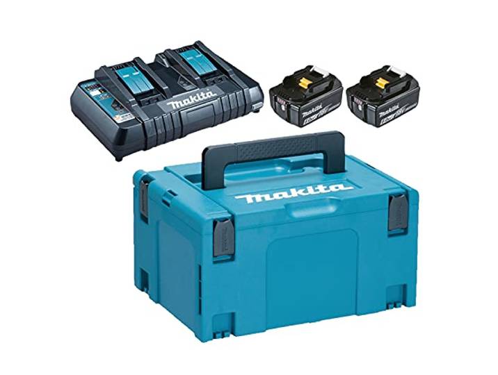 PACK MAKITA ÉNERGIE 18 V LI-ION (2 BATTERIES 5 AH + 1 CHARGEUR DOUBLE) AVEC COFFRET MAKPAC-197629-2
