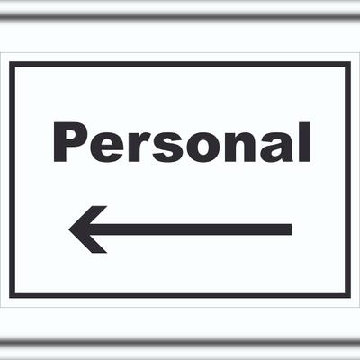 HB-Druck Personal Schild mit Text und Richtungspfeil links waagerecht A3 (297x420mm)