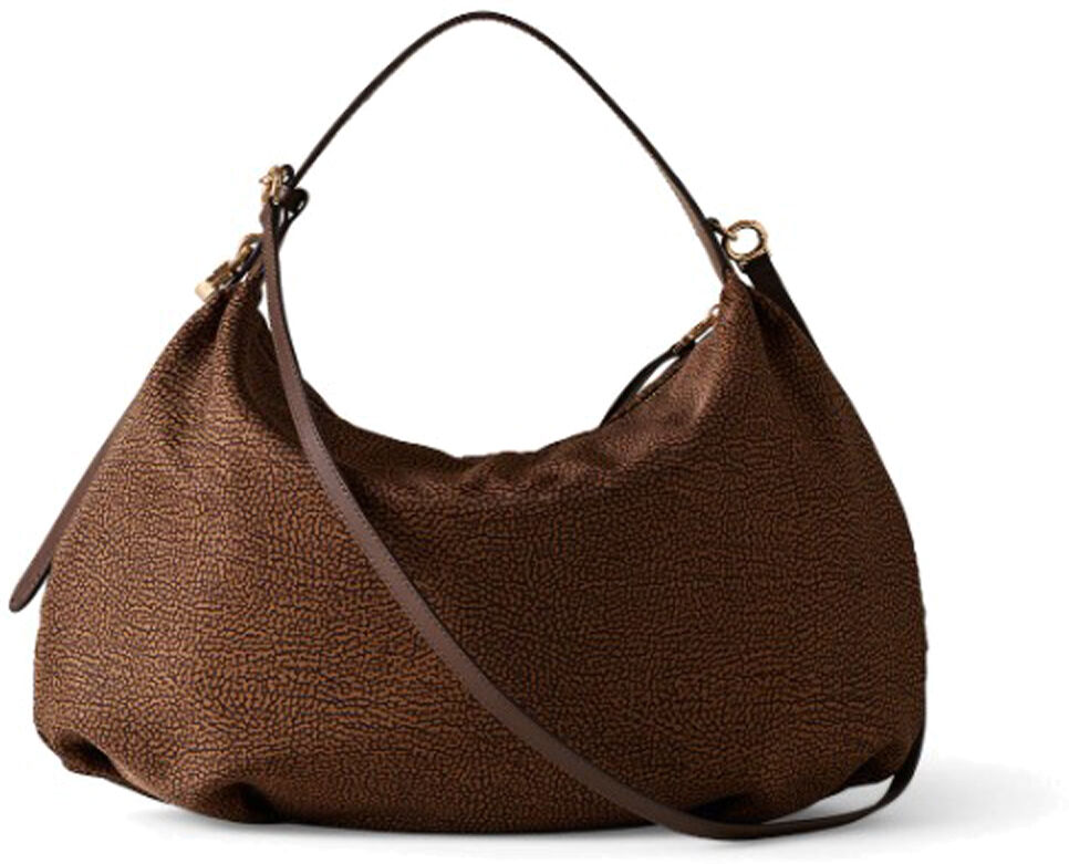 BORBONESE BORSA HOBO MEDIUM donna castagno 91010365AH1264 TU