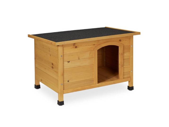 Relaxdays Niche en bois avec toit ouvrant