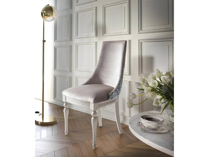 Xlmoebel Esszimmerstuhl Eleganter Design-Stuhl mit bequemer Polsterung in edlem Textil, Hergestellt in Europa