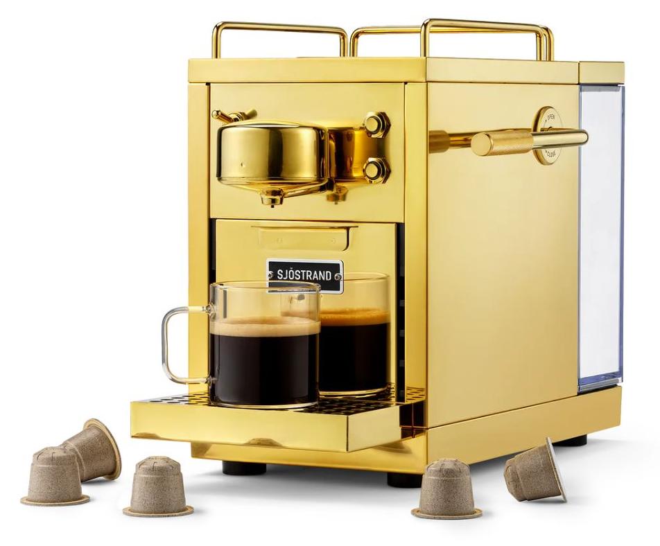 Sjöstrand The Original 2 Kapsel-Kaffeemaschine Gold