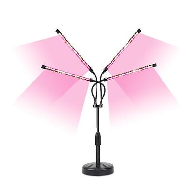 Verstellbare LED-Tischleuchte für Pflanzen, Vollspektrum für Zimmerpflanzen, Hydrokultur, Sukkulenten und Kräuter, 3/4/5 Leuchtenköpfe, USB-Anschluss, 5 V, Pflanzenwachstumsförderndes Licht