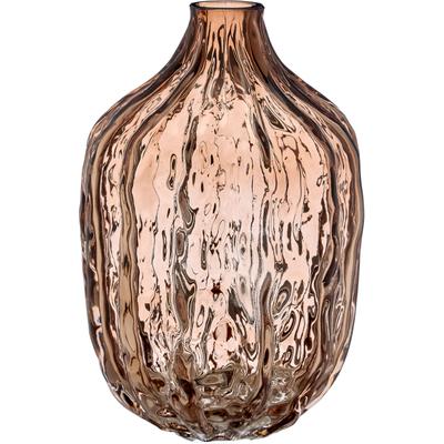 Tischvase OTTO HOME "Vase", braun, H:19cm Ø:13cm, Glas, Vasen, mit schimernder Oberfläche