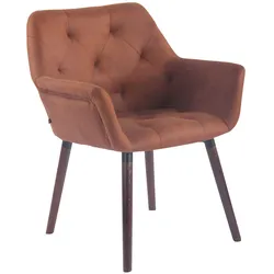 CLP Esszimmerstuhl Cassidy Vintage Kunstleder walnuss   Farbe: braun, Gestell Farbe: walnuss