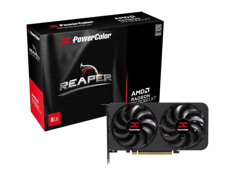PowerColor Reaper Radeon RX 9060 XT Grafikkarte, 8192 MB GDDR6