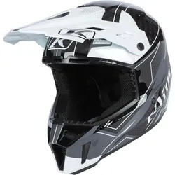 Klim F3 Carbon Velocity, Motocrosshelm - Schwarz/Dunkelgrau/Weiß - M