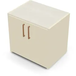 Brabura CT 90 Oven - Iron Frost / Perle Blanche / Holzgriff