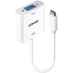 Lindy Konverter USB Typ C auf VGA, Video Adapter, Weiss