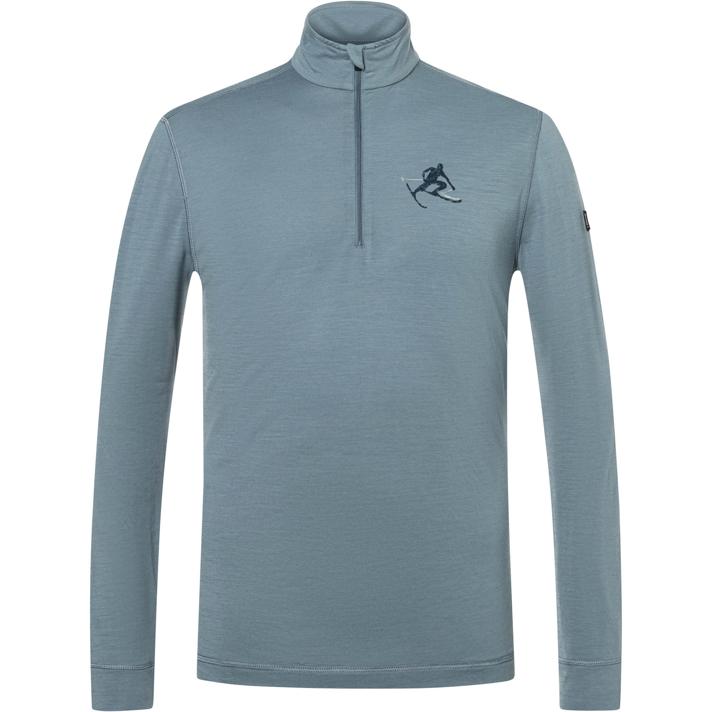 Super.Natural Tundra175 Toni Zip 1/4 Herren Langarm Unterhemden blau Größe L Hautfreundlich Merinowolle