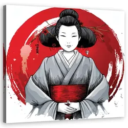WANDBILD japanische geisha ukiyo e