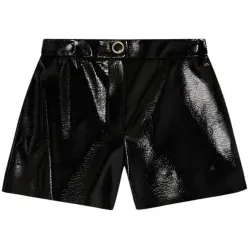 A|X Armani Exchange für Damen. XW001815AF18859UC001 Hochtaillierte Shorts schwarz (L), Lässig, Viskose