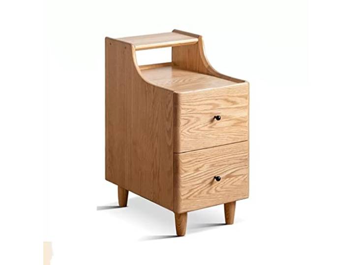 YCCHAH Bett mit Stauraum Nachttisch for den Haushalt, ultraschmaler Aufbewahrungsschrank, moderner, minimalistischer Schlafzimmerschrank mit Zwei Schubladen Desktop(B-30 * 45 * 60cm)