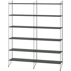 Bücherregal minimalistisch Schwarz Dunkelgrau